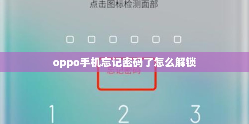 oppo手机忘记密码了怎么解锁