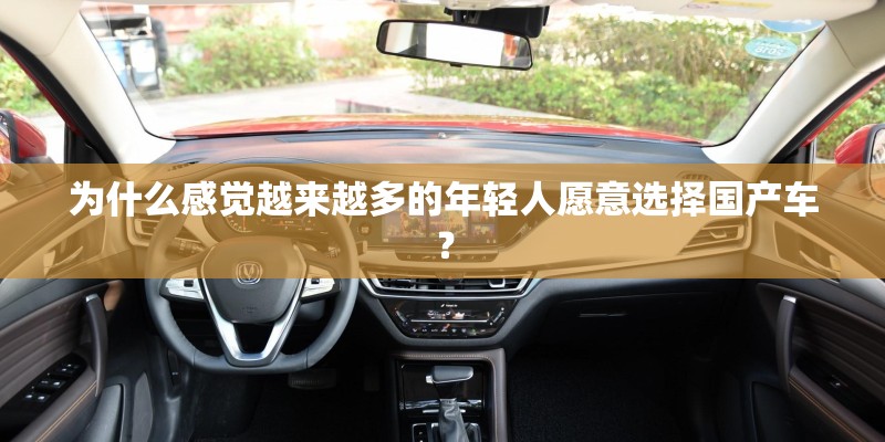 为什么感觉越来越多的年轻人愿意选择国产车？
