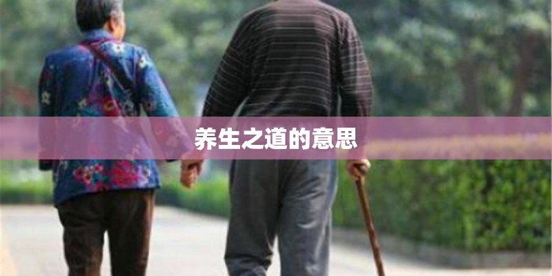 养生之道的意思 养生之道的意思