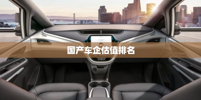 国产车企估值排名