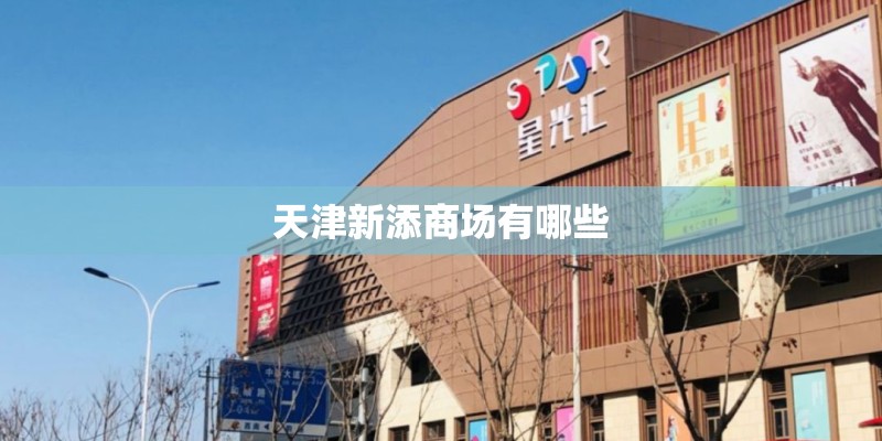 天津新添商场有哪些