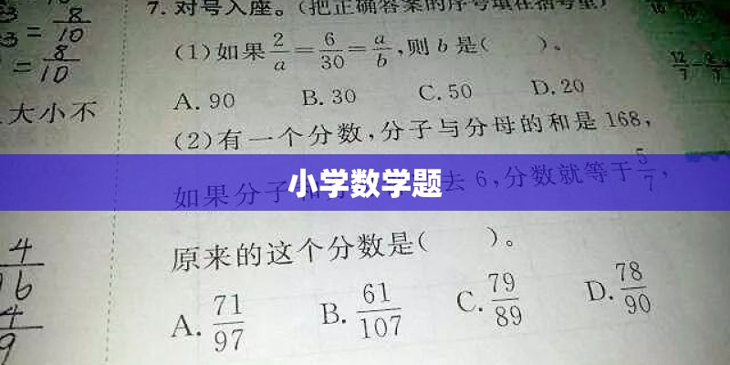 小学数学题 小学数学题