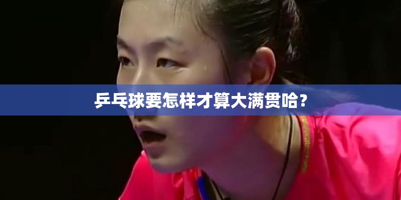 乒乓球要怎样才算大满贯哈？