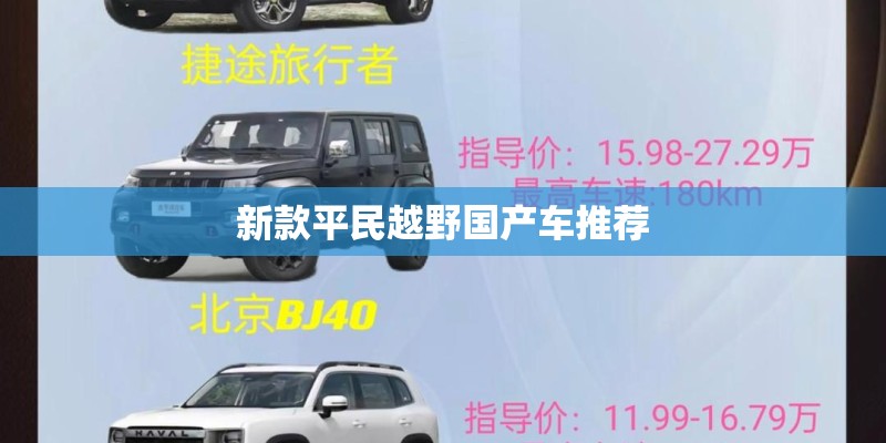 新款平民越野国产车推荐