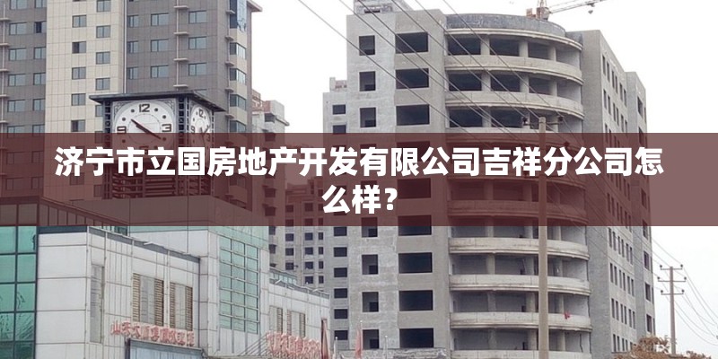 济宁市立国房地产开发有限公司吉祥分公司怎么样？