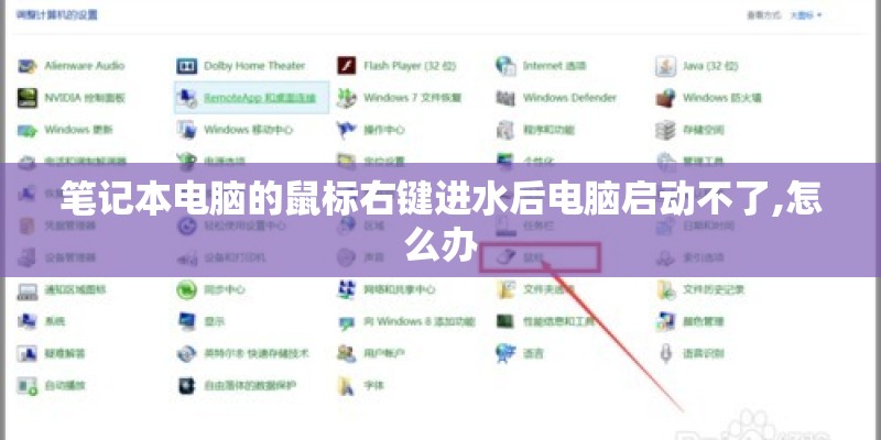 笔记本电脑的鼠标右键进水后电脑启动不了,怎么办 笔记本电脑的鼠标右键进水后电脑启动不了,怎么办