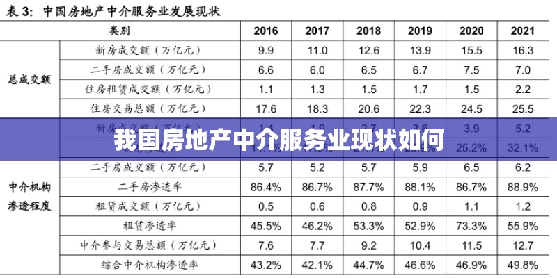 我国房地产中介服务业现状如何 我国房地产中介服务业现状如何
