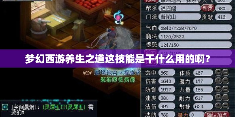 梦幻西游养生之道这技能是干什么用的啊？