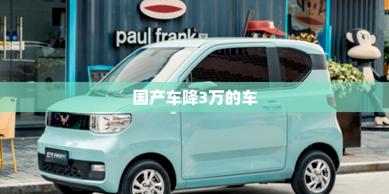 国产车降3万的车 国产车降3万的车