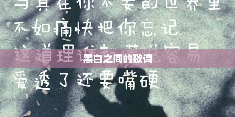 黑白之间的歌词