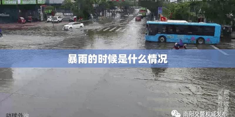 暴雨的时候是什么情况 暴雨的时候是什么情况