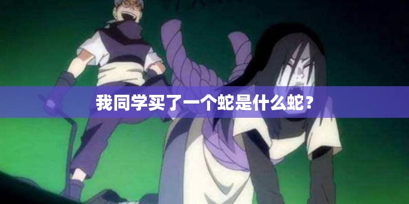 我同学买了一个蛇是什么蛇? 我同学买了一个蛇是什么蛇?