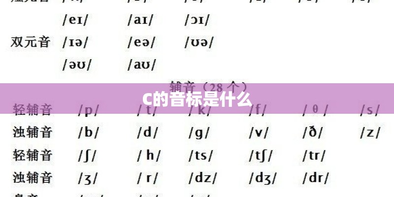 C的音标是什么