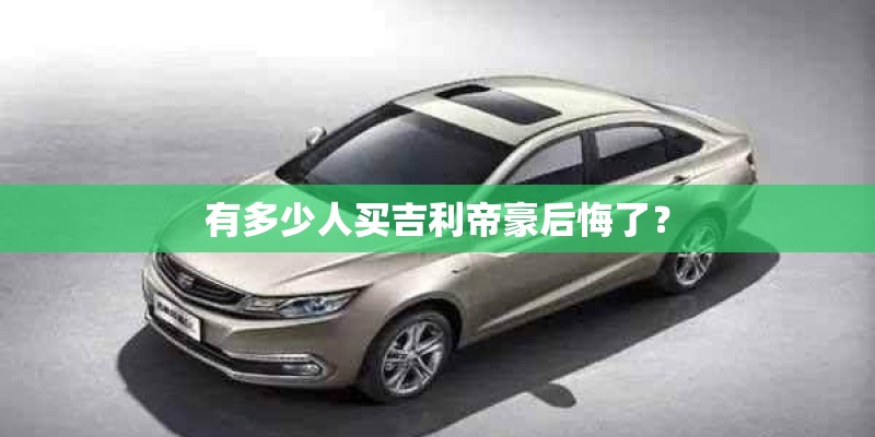 有多少人买吉利帝豪后悔了? 有多少人买吉利帝豪后悔了?