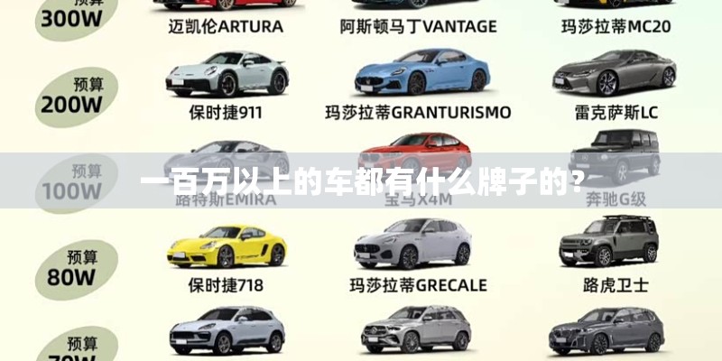 一百万以上的车都有什么牌子的? 一百万以上的车都有什么牌子的?