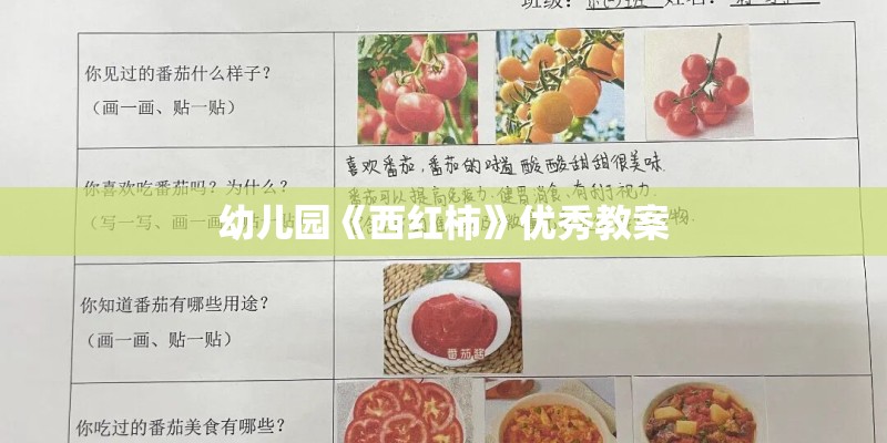 幼儿园《西红柿》优秀教案 幼儿园《西红柿》优秀教案