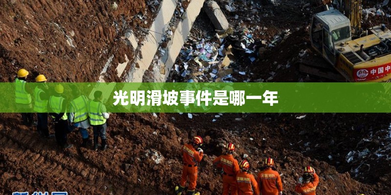 光明滑坡事件是哪一年 光明滑坡事件是哪一年